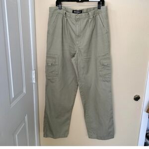 Nobu Cotton Blend Mens Tan Beige Cargo Pants 38W 32L Work School Travel